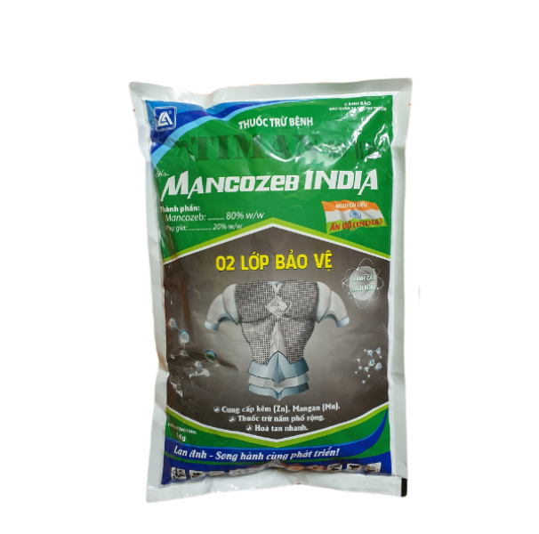 Timan 80WP Mancozeb Xanh Ấn Độ - Thuốc trừ bệnh thán thư, thối nhũn, ghẻ sẹo, thối củ, thối trái