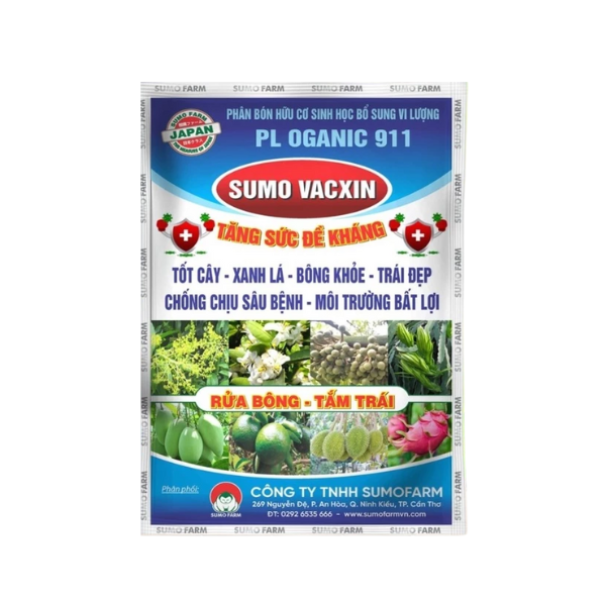 Sumo vacxin SUMOFARM kháng nấm kháng khuẩn sáng bông xanh lá loại 500 gram